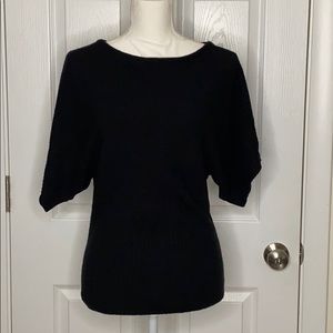 Black Short Sleeve Sweater